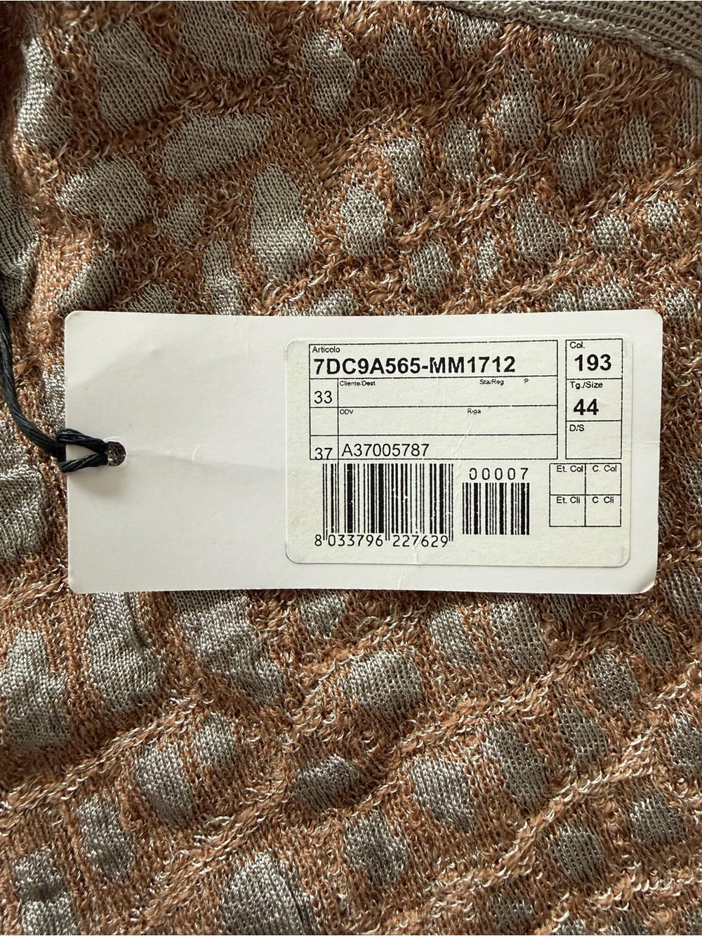 Missoni Taupe and Light Gray Mini Bodycon Dress - Picture 5 of 9